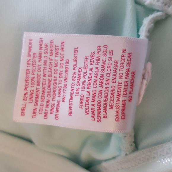 Xhilaration Shiny Blue Green Bralette Bikini Top Size XS NWOT # - Picture 4 of 5